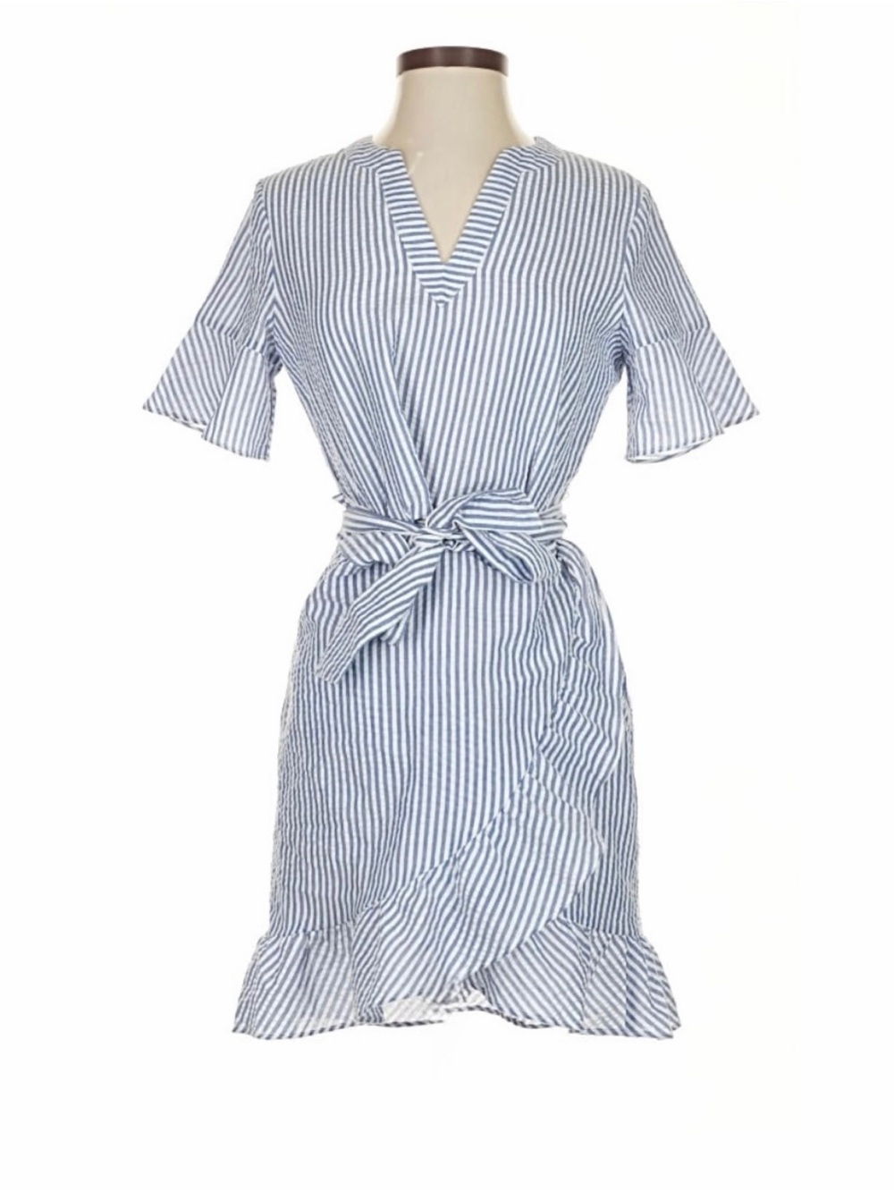 Vineyard Vines Ruffle Seersucker Mini Dress